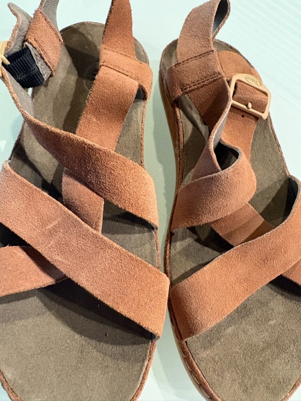 Chaco Clay Suede Strappy Adjustable Sandal, 7 - Picture 2 of 9